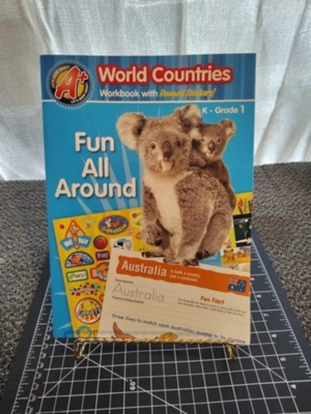 WORLD COUNTRIES WORKBOOK W/REWARD STIKERS GRADES K-1 FUN ALL AROUND NEW